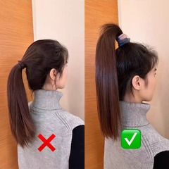 Stylish and Versatile Elastic Braided Bow Hair Tie for High Ponytail, Adjustable Hairband, Rubber Band for Women, Perfect for Bun Hairstyle