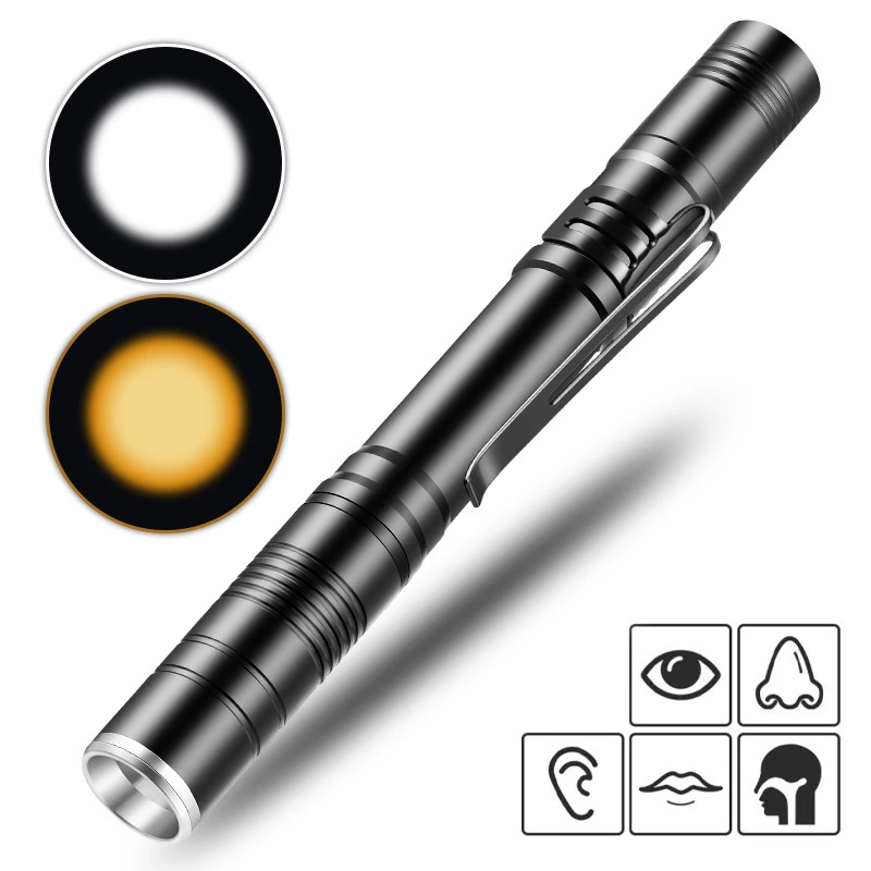 Аккумулятор № 7 Медицинская ручка из алюминиевого сплава портативный фонарик