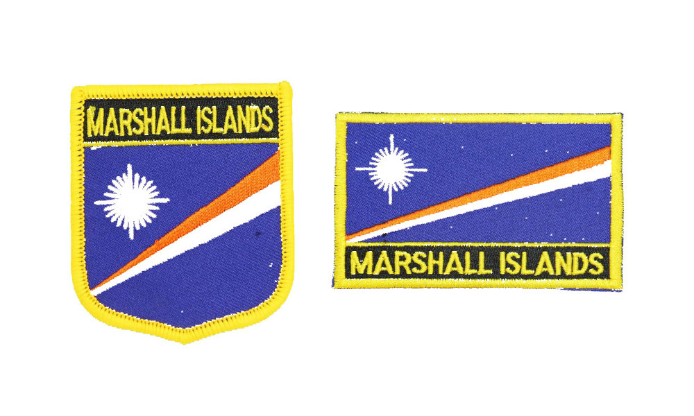 马绍尔 国旗刺绣布贴 Marshall FLAG Embroidered IRON ON PATCH