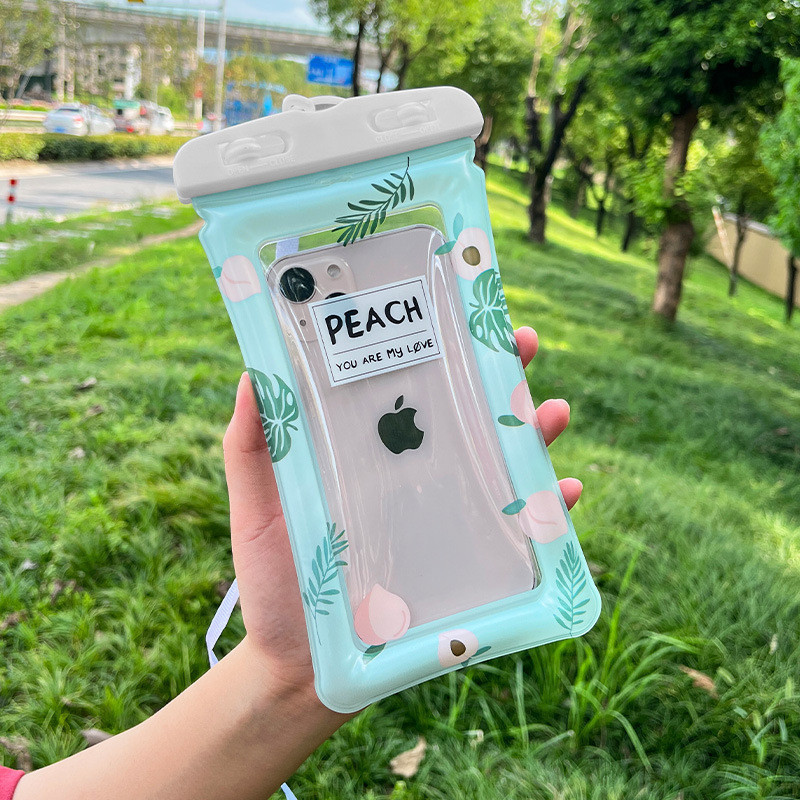 屋外フローティングエアバッグインフレータブル携帯電話防水バッグタッチスクリーン水泳透明防水携帯電話バッグ携帯電話防水バッグ|undefined
