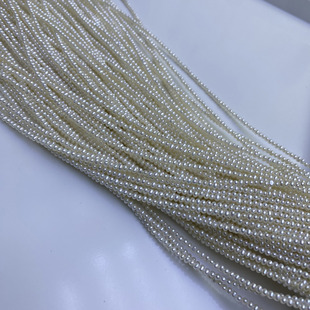 Seedless 2-3mm Egg Round Natural Freshwater Pearl Loose Bead Necklace Clavicle Chain DIY Semi-Finished Product Wholesale