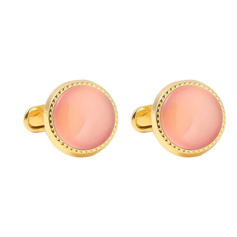 new round diamond crystal cufflinks fashionable high quality zircon cufflinks_voghion.com