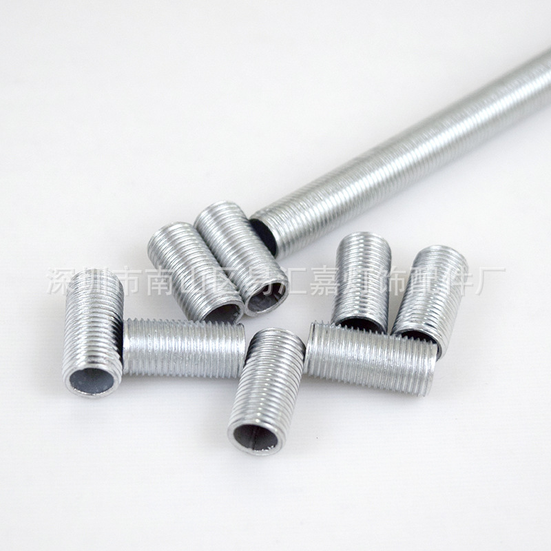 全螺纹牙管牙条M10灯具配件 镀锌外牙空心螺丝细牙全牙螺杆定制