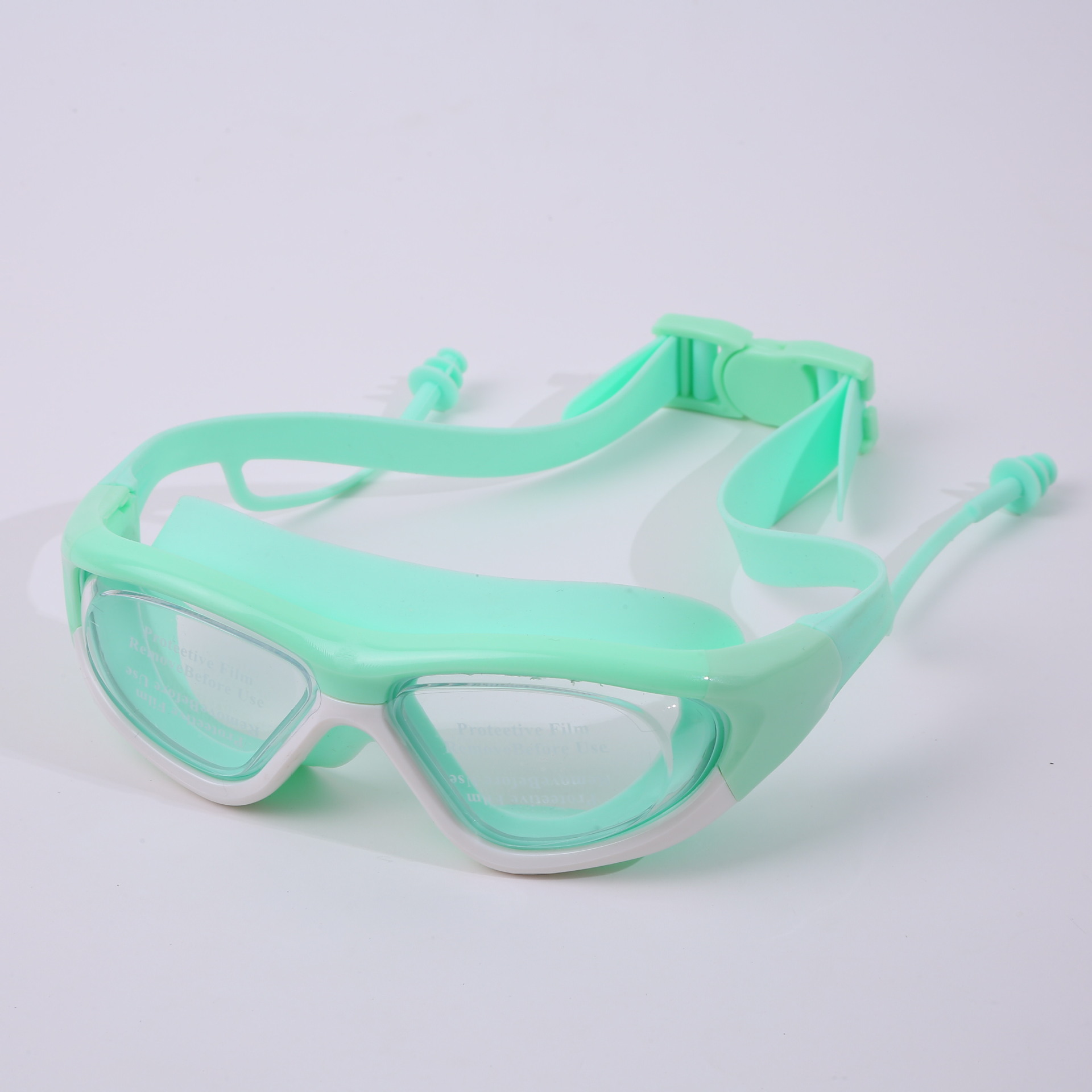 Juego de Gafas y Gorro de Natación para Niños de Policarbonato Impermeable y Antiempañante
