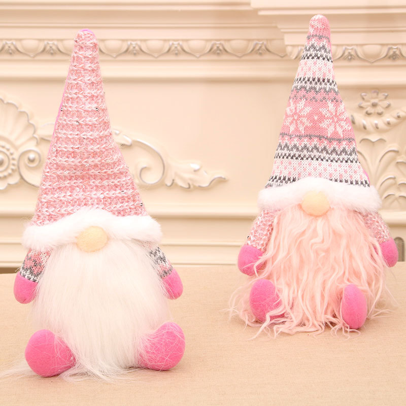 Transfronterizo Nueva postura sentada Navidad Sin Rostro Viejo hombre bosque profundo enano Muñeca Regalo de Navidad