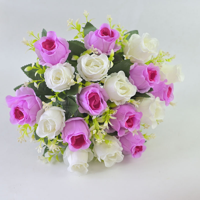 Rose 18 flores falsas flores flores de boda decoración suave decoración arco citación image 17