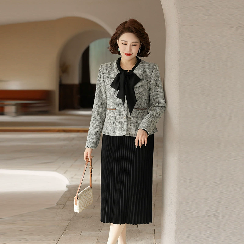 Мама весеннее платье 2025 новый маленький ароматный ветер юбка костюм