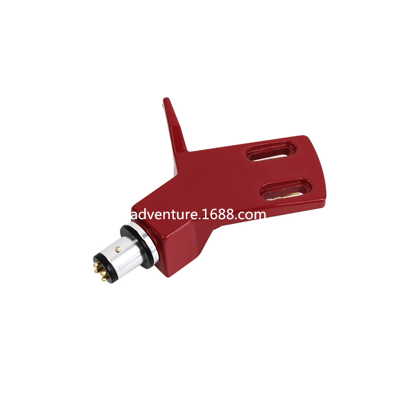 跨境黑胶唱机唱头盖锌合金唱片机唱头支架含四色唱头连接线