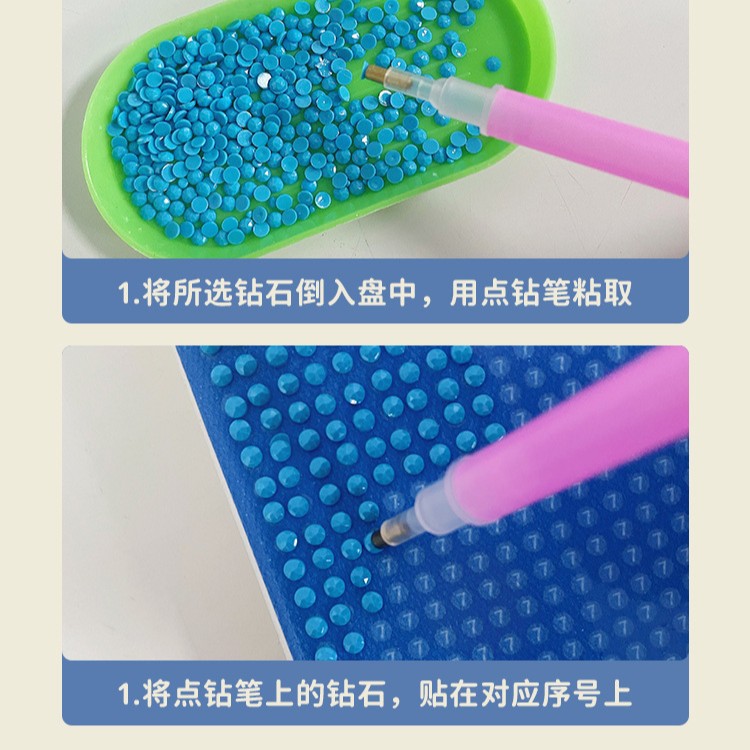 Dibujo adhesivo de diamantes de dibujos animados con marco de fotos Diamante de punto hecho a mano para niños fabricante de pintura de diamantes de bricolaje Kulomic Mario