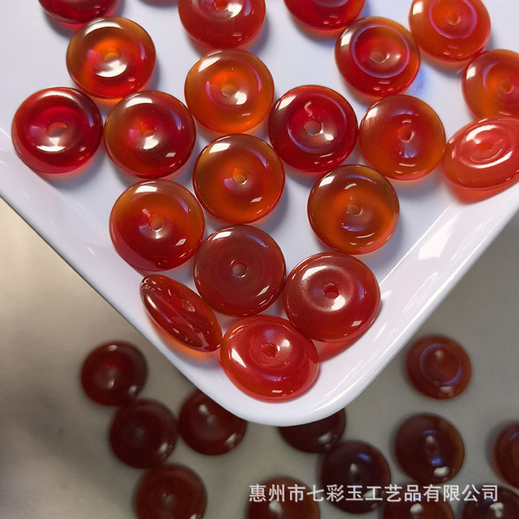 12-20mm Red Agate Peace Pendant Vintage DIY Green and Red Agate Hairpin Hair Accessory Earring Accessories Loose Beads Pendant