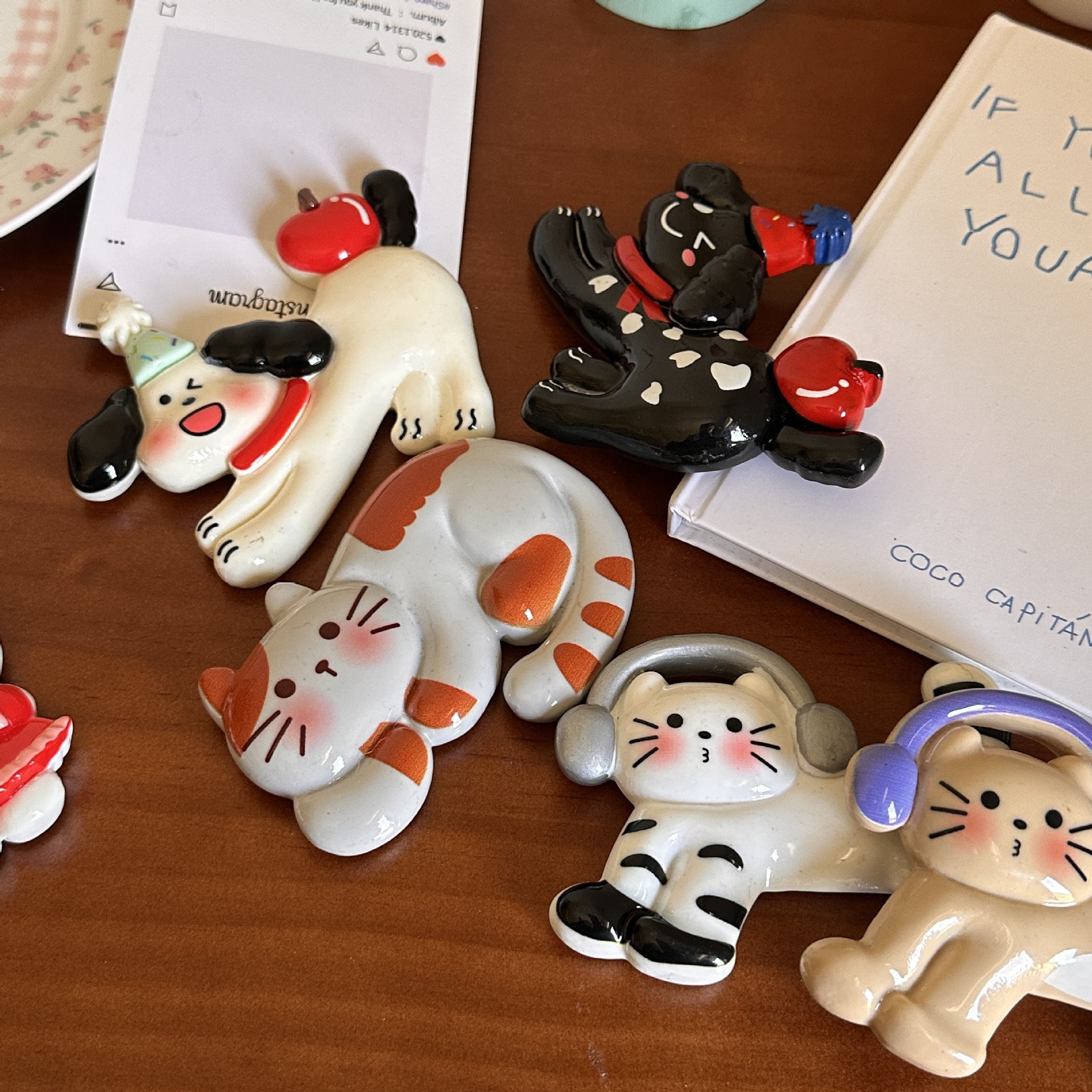 70g Weight Refrigerator Magnet Home Textiles & Decor Type Resin Material Dog Pattern Cartoon Style, Cute Style Cartoon Style Cute Dog Resin Refrigerator Magnet Artificial Decorations 2