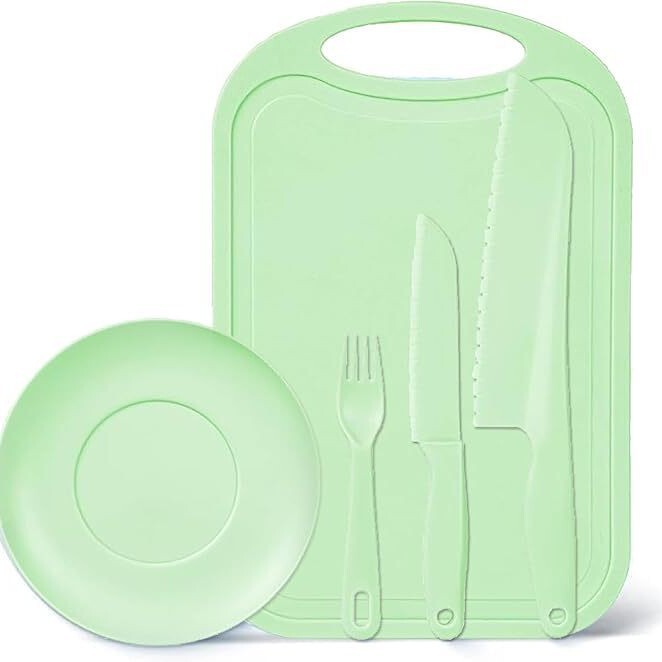 幼儿园儿童塑料刀蛋糕刀早教塑料切菜刀切水果刀儿童辅食刀具套装|undefined