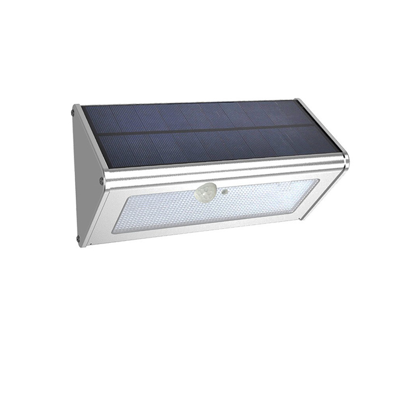 Suministro directo de fábrica lámpara de calle solar 48led aleación de aluminio luz inteligente sentido calle lámpara patio radar inducción lámpara de pared