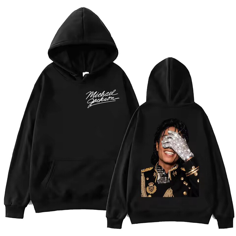 90s Classic Michael Jackson Sweatshirt Gothic Fashion Retro Hooded Sweatshirt for Men and Women