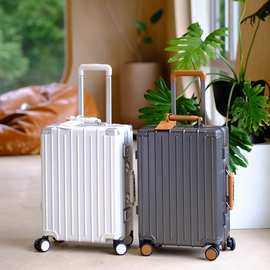 新款潮行李箱多功能铝框拉杆箱20寸登机28寸大容量托运旅行箱静音