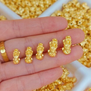 Water shell gold brave bracelet men's pure gold bracelet men's gold 999 bracelet women brave DIY transfer beads 3d hard gold