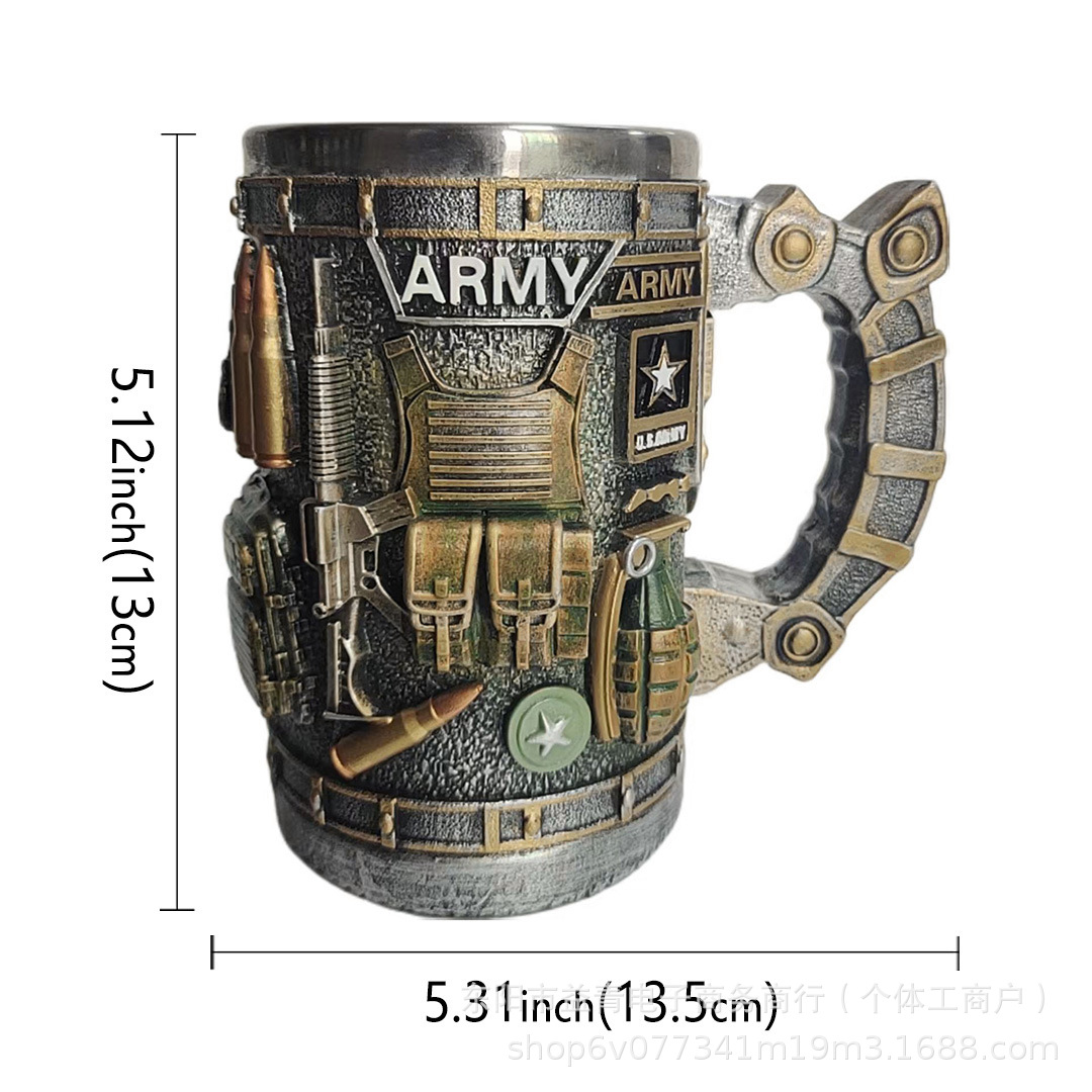 Cross-border Dual Dragon Collector 's Mug Retro Caza de perro Duck Coffee Mug Hunter