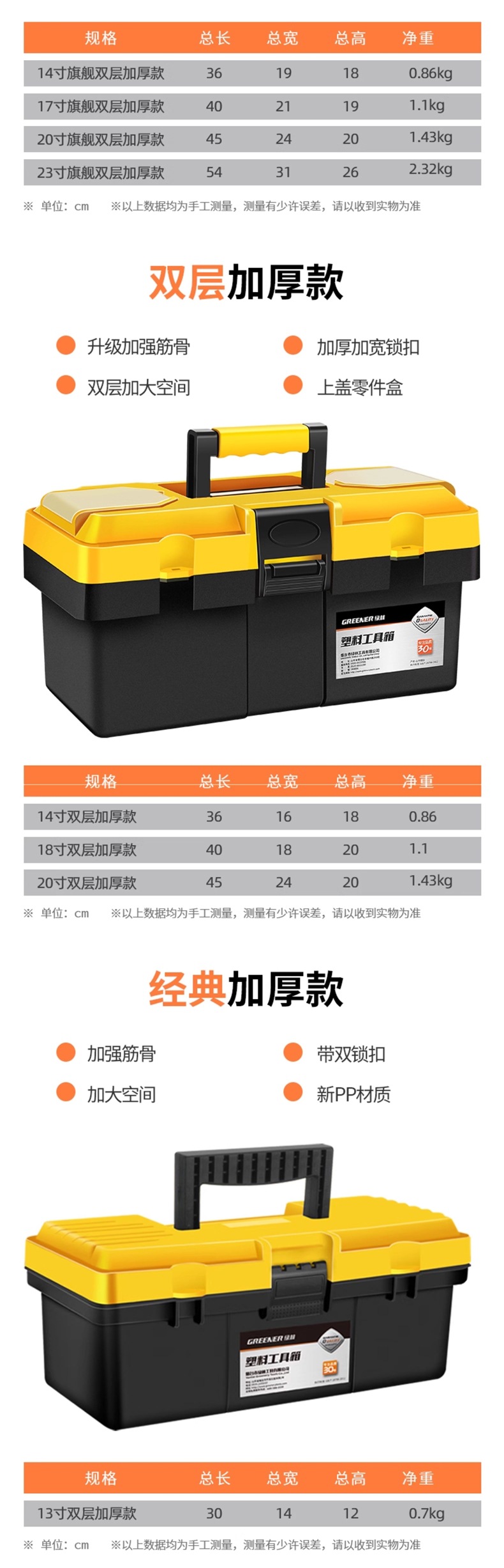 Green Forest Tool Box Storage Box Hardware Large Industrial Grade Household Satchel Car-Mounted Multi-Functional Maintenance Electrician