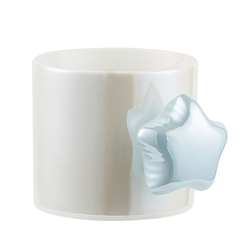Estrellas de lujo cerámicas de lujo ligeras, tazas de agua creativas para el hogar, tazas de agua para beber con alto valor facial