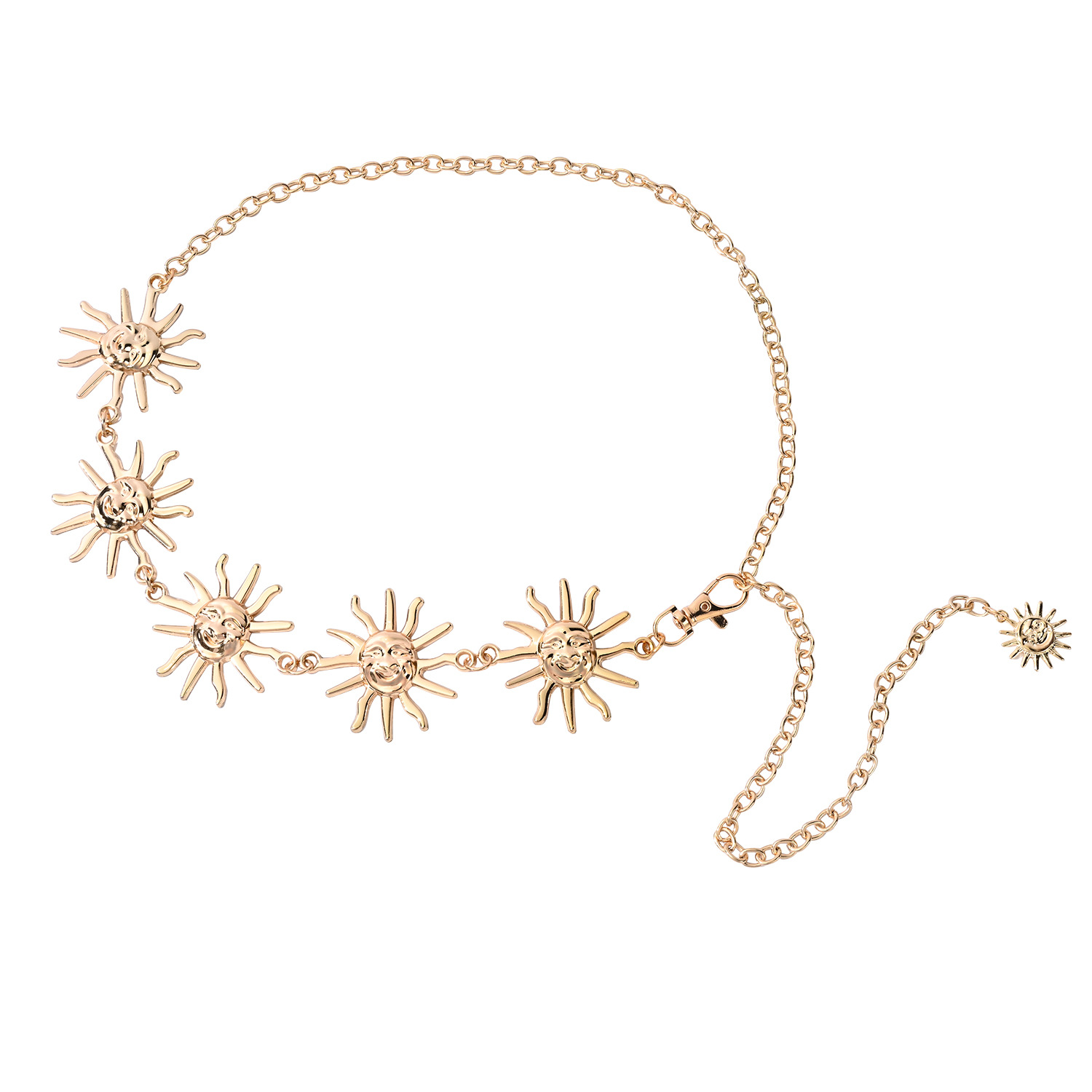 Women's Gender Wholesale Jewelry Retro Classic Style Sun Alloy Waist Chain
