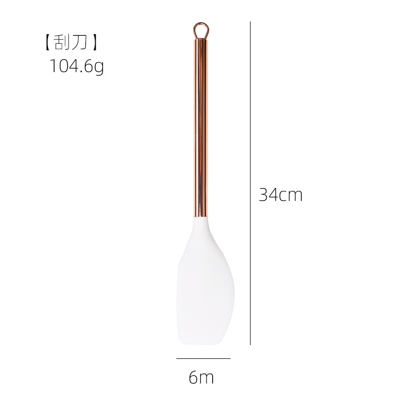 Nuevo mango de oro rosa antiadherente de cocina de aluminio de aluminio 10 piezas set