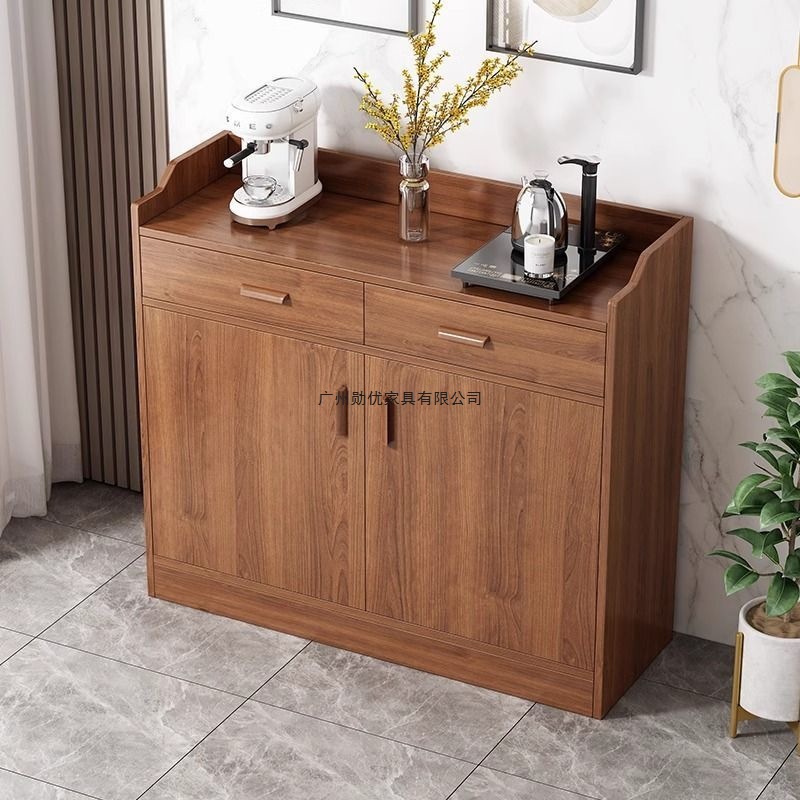 Solid Wood Color Tea Cabinet Sideboard Against the Wall Integrated Home New Kitchen Cabinet Meal Preparation Cabinet Storage Cabinet Storage Cabinet