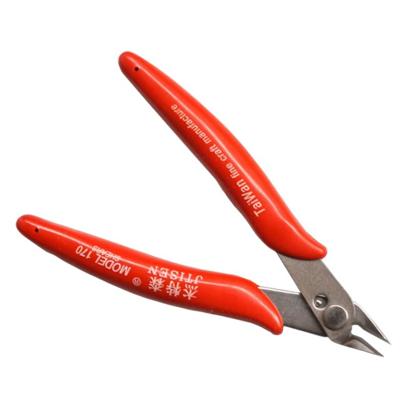 Производство высококачественных диагональных плоскогубцев Jetson кусачки из нержавеющей стали 5-дюймовые ножницы для резки проволоки электронные красные модельные ножницы