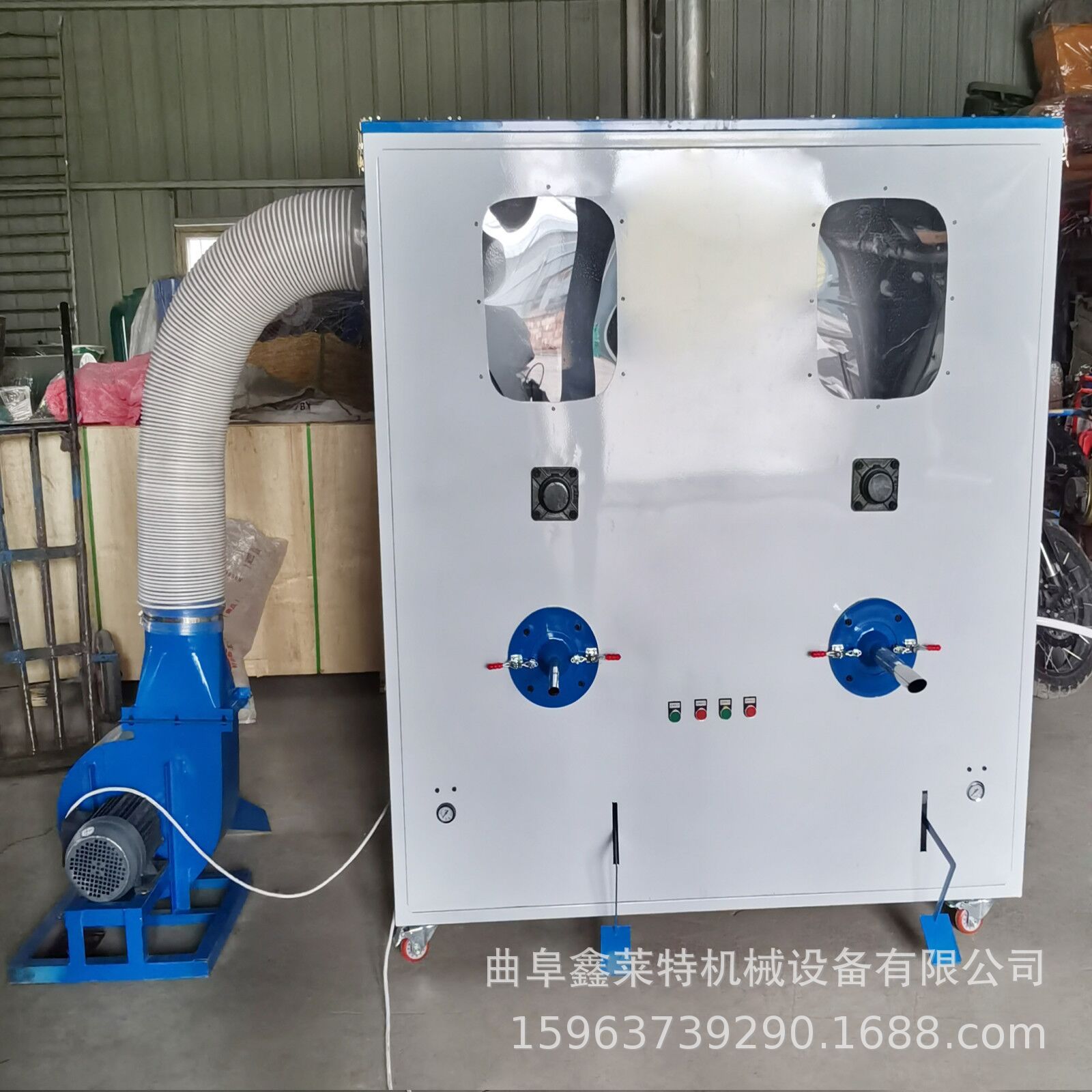 海绵颗粒枕充装机 抱枕冲棉机 双工位玩具填充机 现货供应