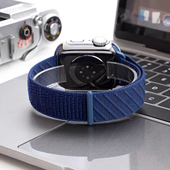 適用蘋果apple watch手錶帶尼龍編織魔術貼彈力腕帶iWatchs10錶帶