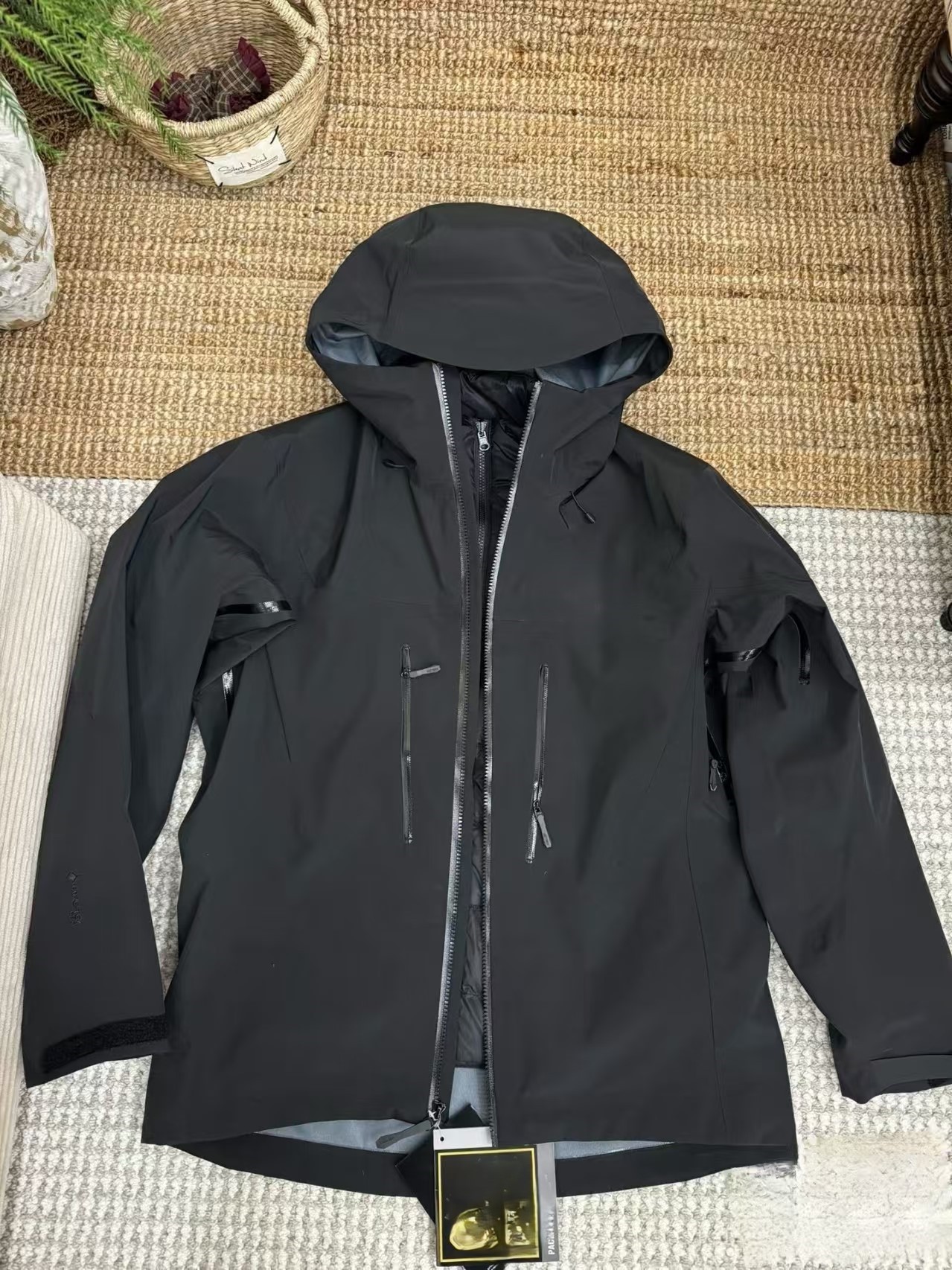 Toru Jia Ping reemplazo alfa sv7 traje de asalto de tres capas de goma impermeable viento chaqueta de estilo masculino al aire libre