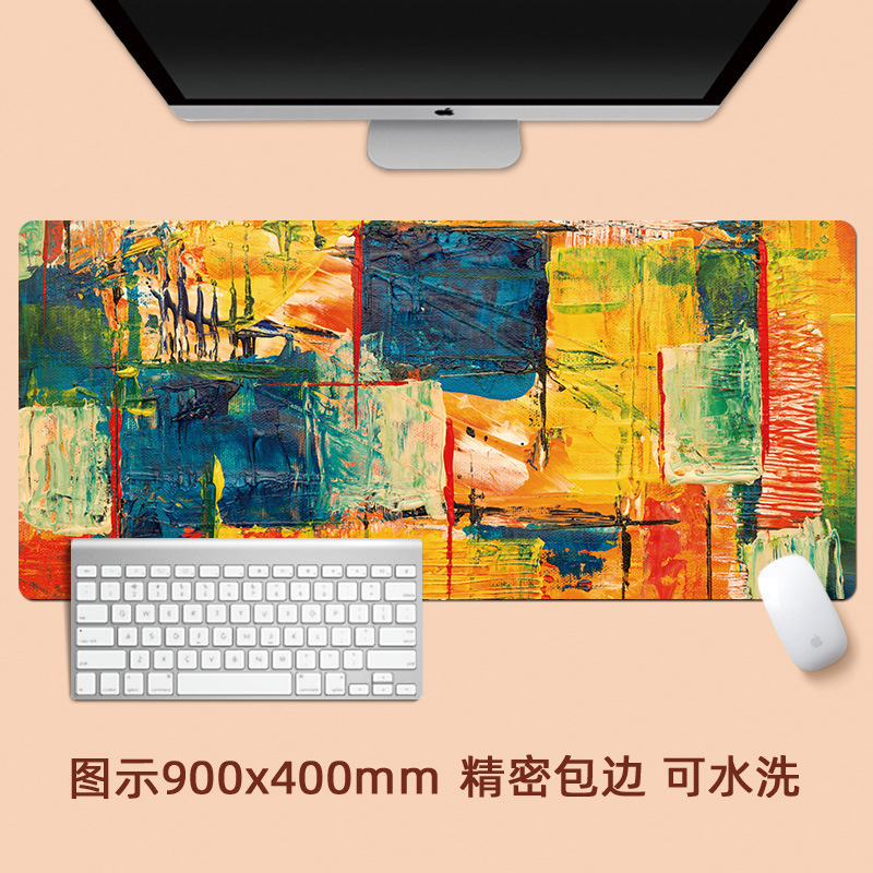 Van Gogh pintura al óleo paisaje pintura paisaje de gran tamaño estera del ratón paisaje retro artístico creativo bloqueo engrosada estera de la tabla