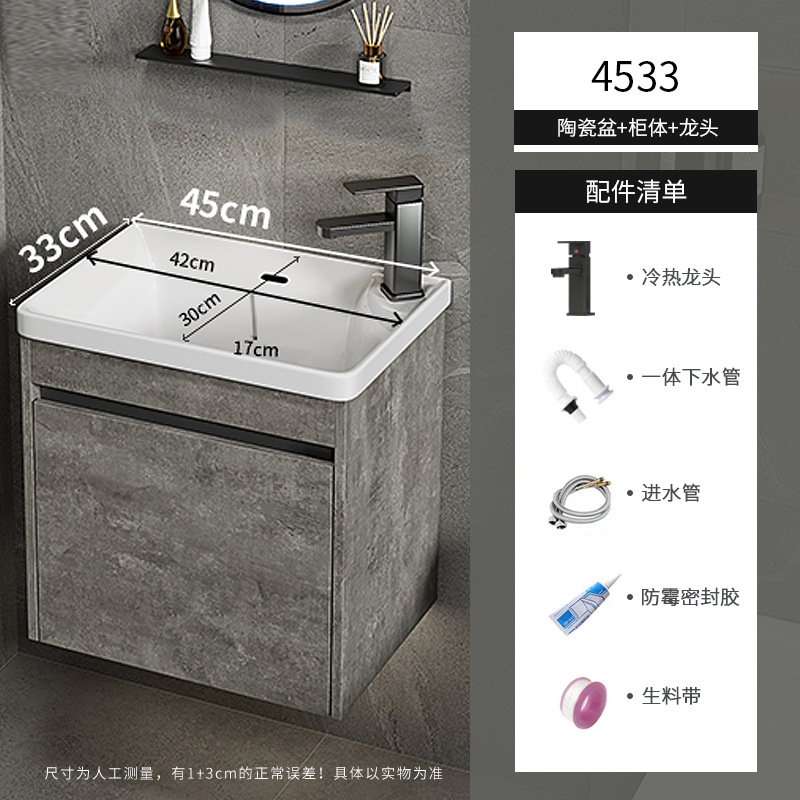 Apartamento pequeño ultra estrecho mueble de baño montado en la pared combinado lavabo de cerámica profundo lavabo inodoro lavabo piscina