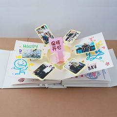 3D Book DIY Handmade Couple Material Kit Semi-finished Mechanism Gift for Couples Birthday Gift Graduation Love Memorial