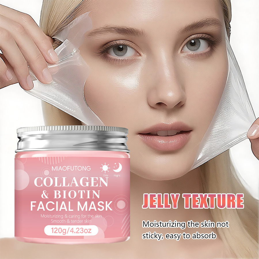 Popular Cross-Border Collagen Collagen Biotin Smear Peel-Off Mask to Moisturize, Rejuvenate and Brighten Skin Tone