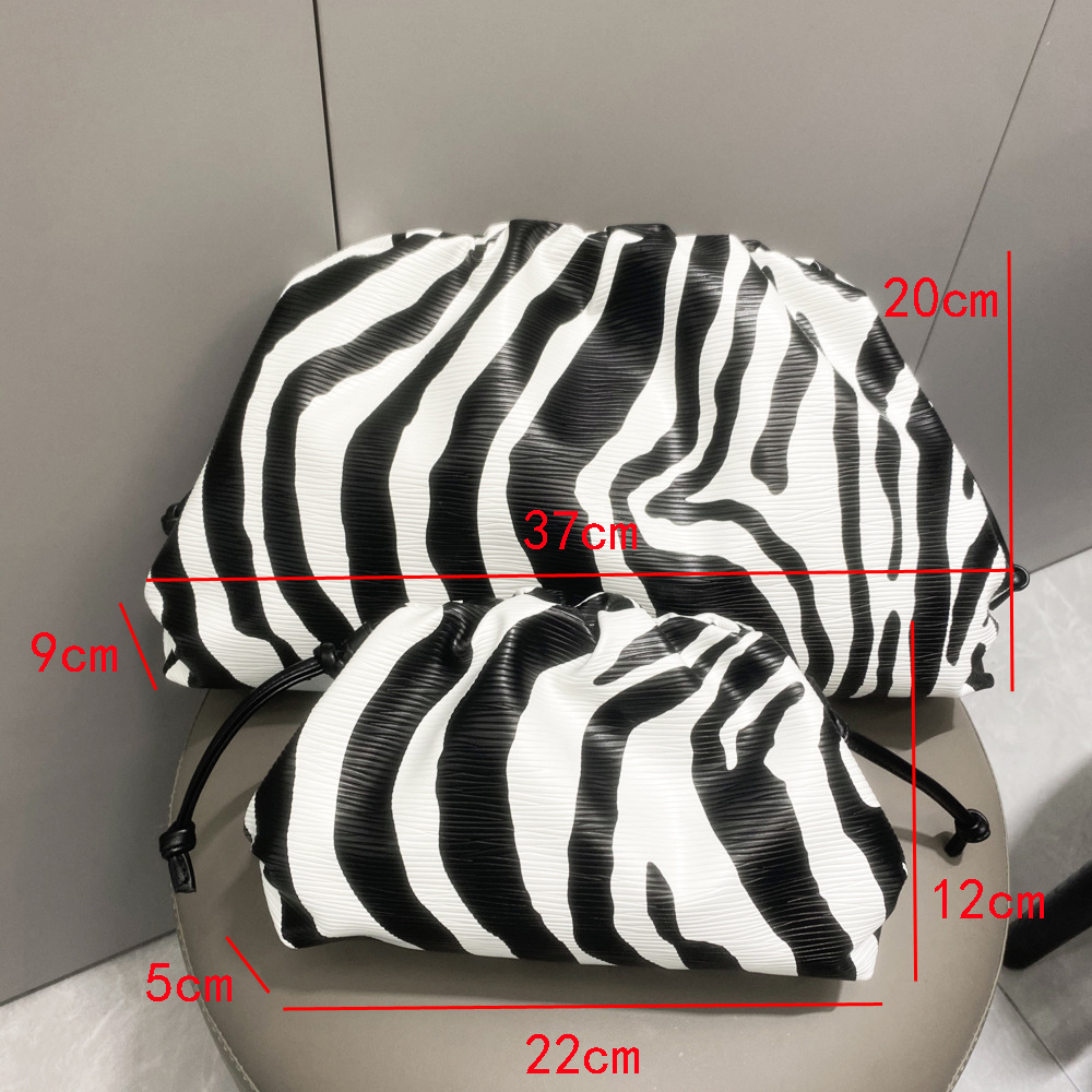 570g Weight String Closure Type / Strap Type Cloud Shape Bag Bags Type Party, Shopping Occasion Pu Leather Material Zebra Pattern All Seasons Season Women's Gender Vintage Style, Streetwear Style Square Shape Medium Size Zebra Trumpet Zebra Pattern Large Pu Leather Zebra Square Evening Bags 18