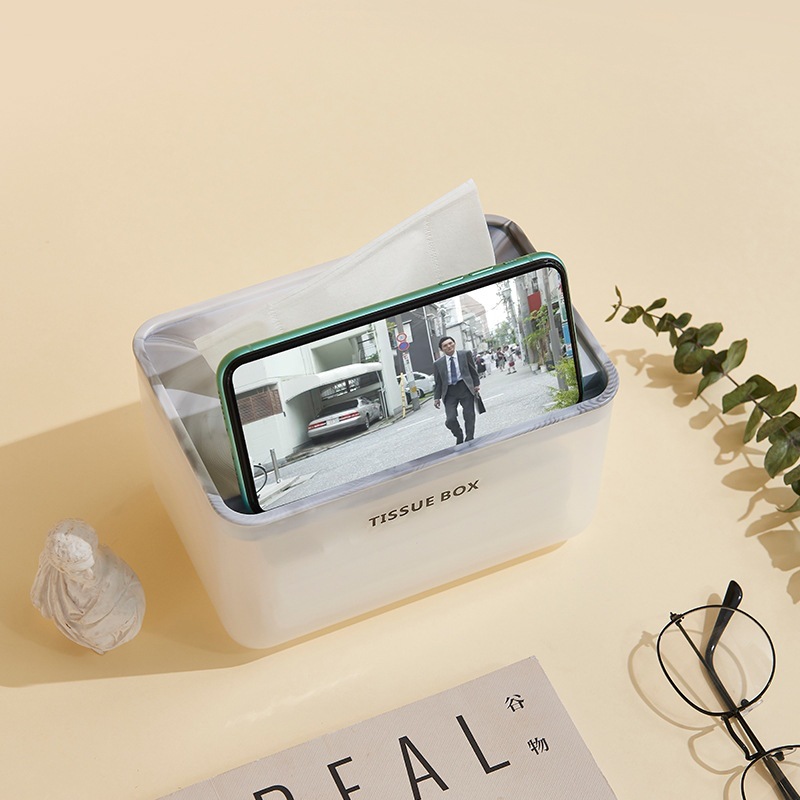 Caja de pañuelos caja de pañuelos hogar sala de estar comedor mesa de café nórdico simple multifuncional creativo lindo control remoto almacenamiento