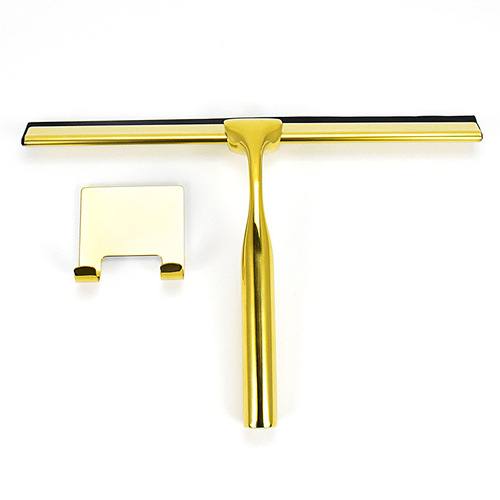 Golden glass wiper household stainless steel window scraper manual window cleaner bathroom glass porcelain surface cleaning tool