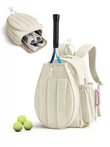 New tennis bag, backpack style, with a separate shoe compartment, portable sports storage bag, badminton racket bag, available in multiple colors
