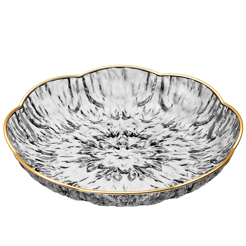 Nuevo plato de frutas de gran tamaño para el hogar de lujo ligero sala de estar mesa de té de frutas plato de frutas secas plato de bocadillos de recepción