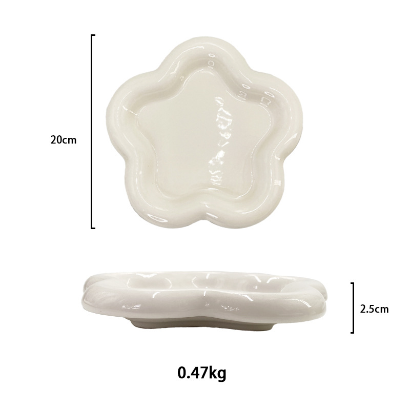 낙서 꽃 접시 20cm