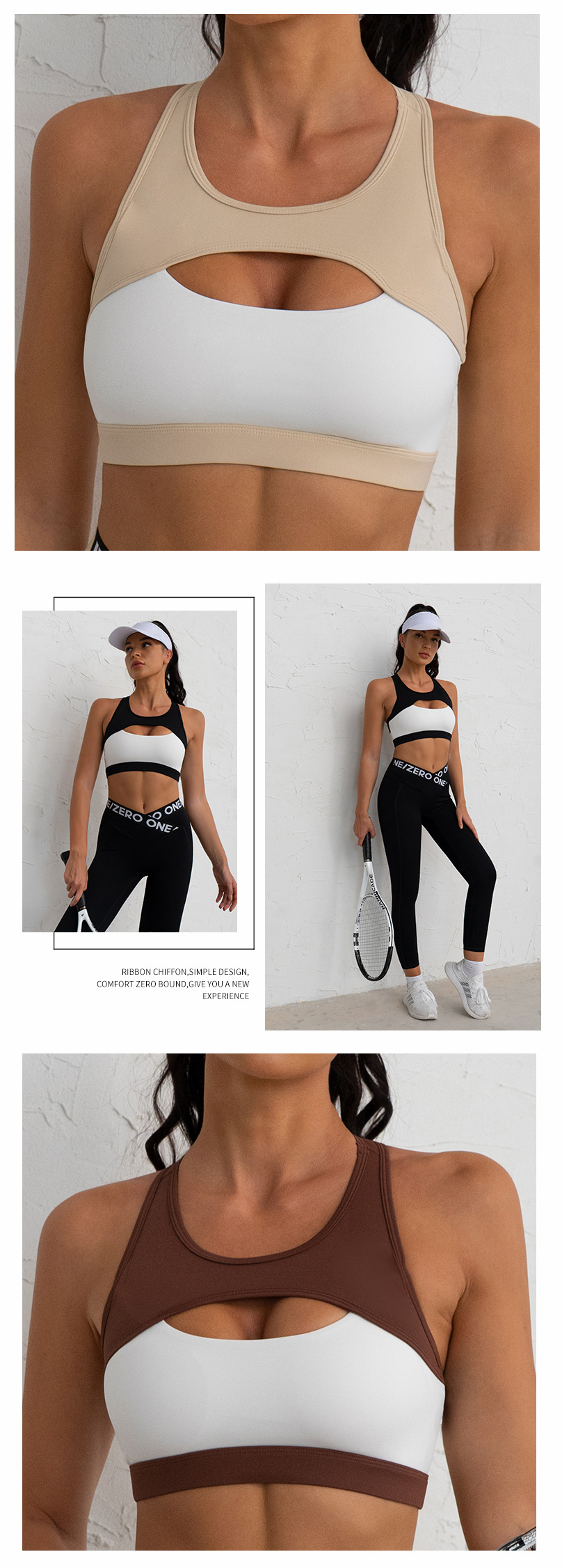 Casual Simple Style Solid Color Nylon U Neck Active Tops Vest Jogger Pants display picture 1