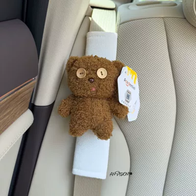 Authentic Minions Car Seatbelt: Sürətlər qutusu və əl tormozu başlıqları - shoulder-pads-white-linen-shoulder-pads-authentic-tim-bear-single