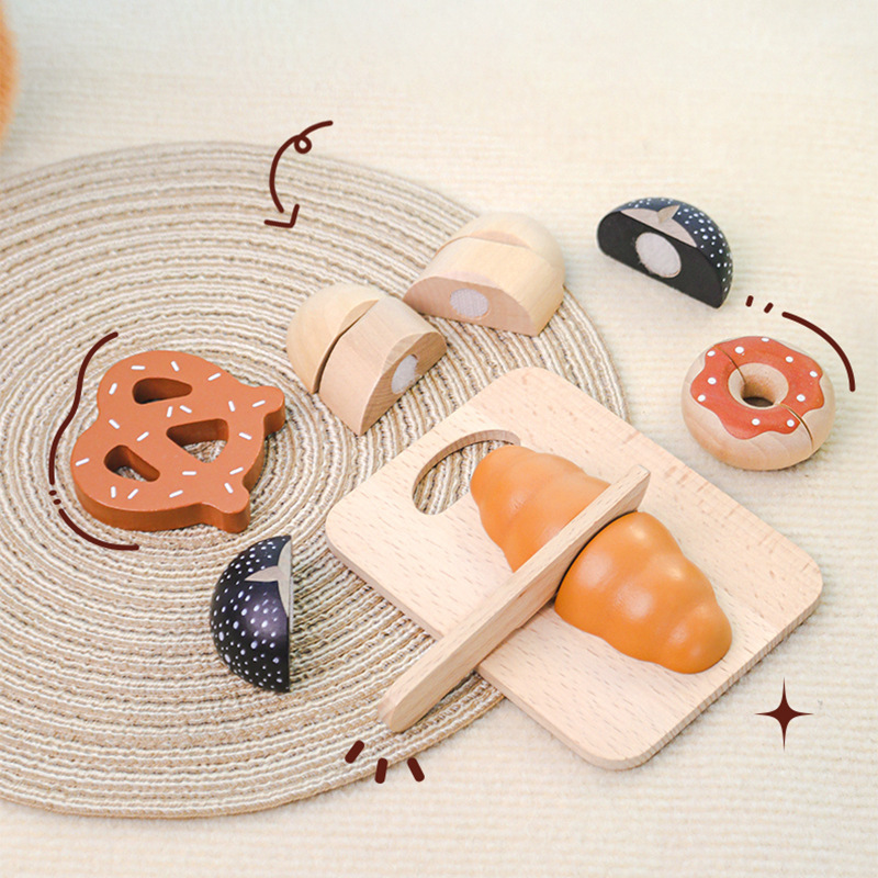 Simulación de educación temprana niños jugar casa tarde té postre pastel venta tetera taza juego de té traje de Madera Juguetes