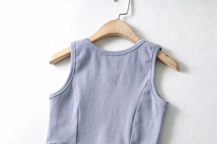 round neck cropped vest NSLD27563