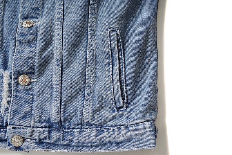 Marchio di abbigliamento maschile alla moda, giacca in denim con testa di gatto ricamata in modo squisito, camicia da uomo alla moda, stile Hong Kong, studente, coppia, strappata_voghion.com