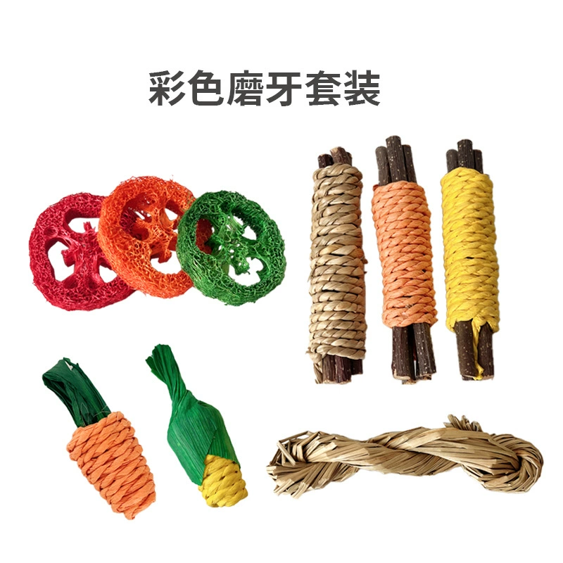 Веселый хомяк Игрушки Домашние животные Кролик Тоторо Морская свинка Хомяк Палочка Набор для моляров Закуски для ландшафта