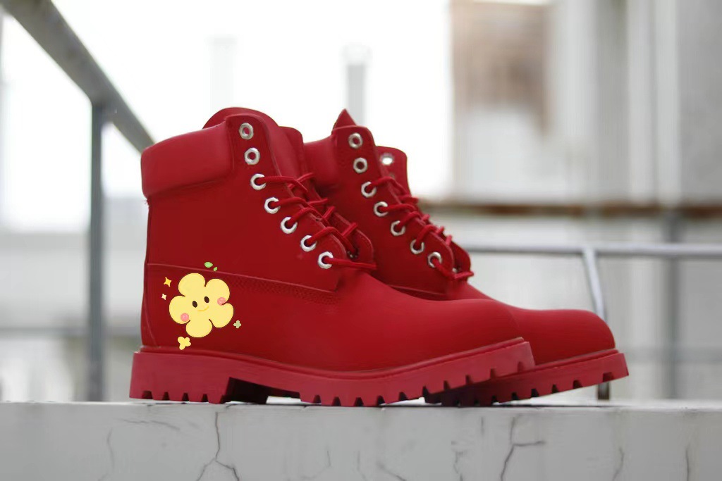 Botas de ruibarbo clásicas, botas al aire libre, botas de cuero para hombres, botas Martin de alta resistencia, botas deportivas para mujeres