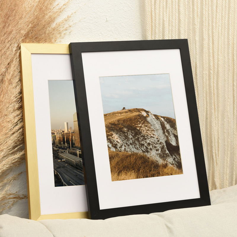 Wide-Edged Aluminum Alloy Picture Frame Wall-Mounted Metal Photo Frame Table A4A3 Business License Frame 50X70 Puzzle Poster Frame