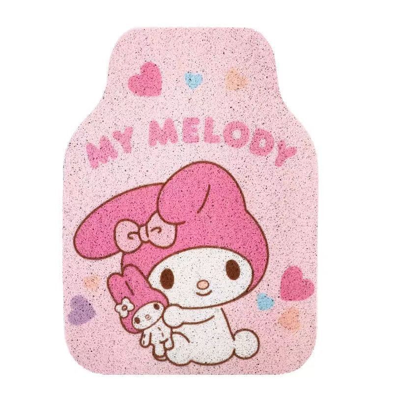 Cartoon Car Anti-Slip Dust Removal Floor Mats Cute Bunny Wire Ring Anti-Dirty Floor Mats Single Piece Four-Season Universal Car Floor Mats