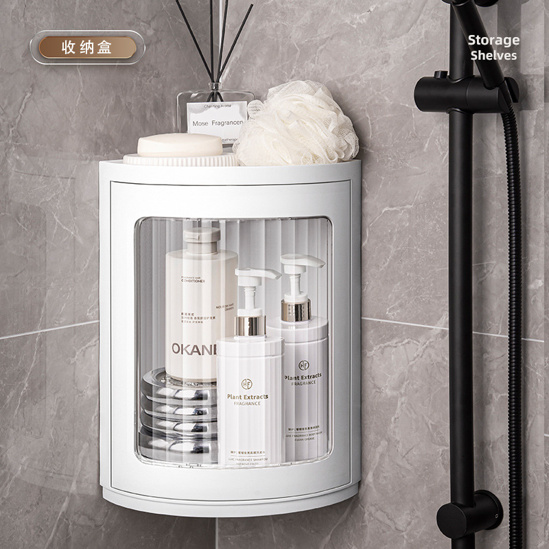Bathroom Tripod Bathroom Rotating Rack Toilet Bathroom Toilet Wall Hanging Non-Punching Countertop Storage Rack